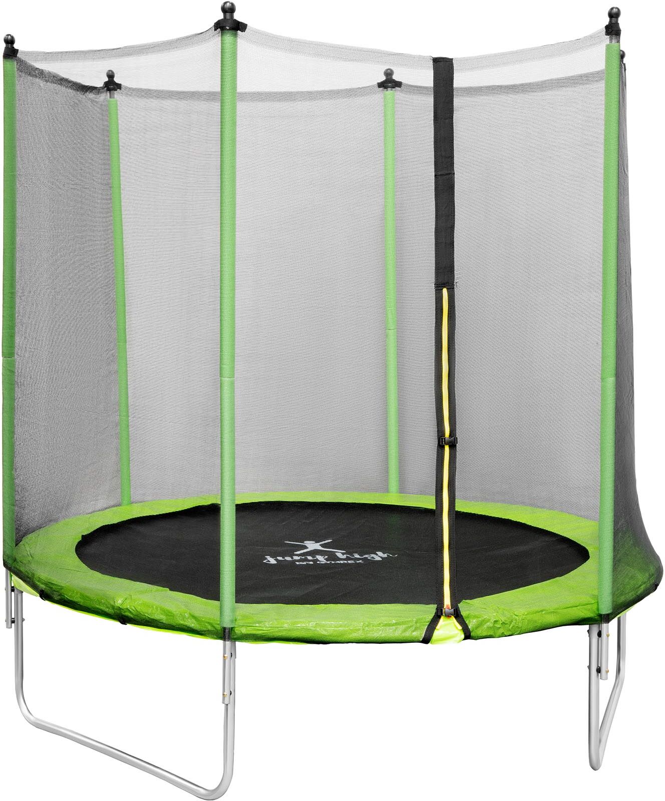 Gymrex Gartentrampolin - Ø 244 x 180 cm - 80 kg - Netz - Schwarz/Grün