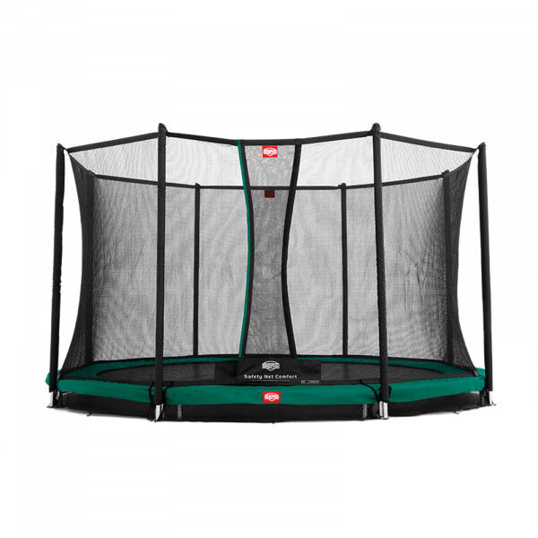 Berg Trampolin InGround Favorit inkl. Sicherheitsnetz Comfort 430 cm grün