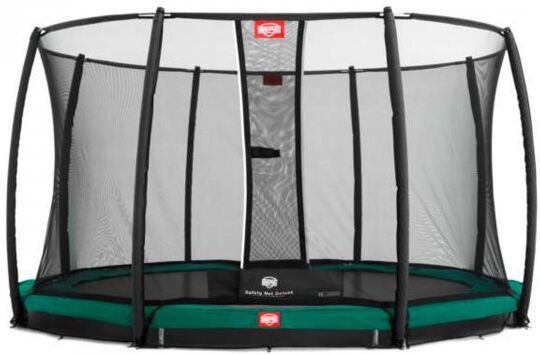 Berg Trampolin InGround Champion inkl. Sicherheitsnetz Deluxe 380 cm grün