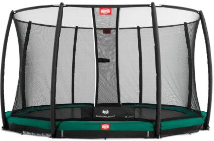 Berg Trampolin InGround Champion inkl. Sicherheitsnetz Deluxe 430 cm grau