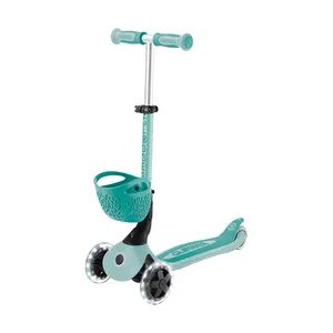 Globber Scooter Go-Up Baby 360 mint-dunkelmint mit Leuchtrollen, Leuchtmodul