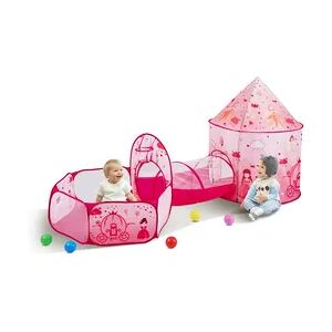 VEVOR 3-in-1-Spielzelt mit Tunnel für Mädchen, Prinzen, Jungen, Babys und Kleinkinder, Pop-Up-Spielhaus für drinnen und draußen mit Tragetasche und Spanngurten als Geburtstagsgeschenk, Farbe Magenta