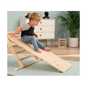 TP Toys Active Tots Holz Rutsche   Modul für Kletterdreieck & Kletterwürfel   Natur   100x45x6 cm