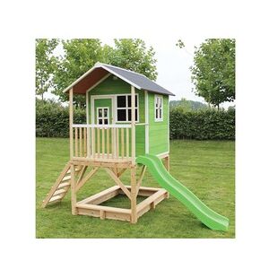 EXIT TOYS Exit Holz Spielhaus Loft 500   Grün   255x328x255 cm