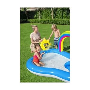 Aufblasbarer Spielplatz für den Garten Sunny Rainbow 257x145x91cm BESTWAY + Rutsche