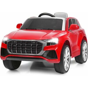 GOPLUS Elektro Kinderauto, Audi Q8 Kinderfahrzeug für Kinder, 3 - 5 km/h, 3 Farben, E-Auto mit led, Fernbedienung, 2 Tempo, usb, MP3, Sicherheitsgurt,