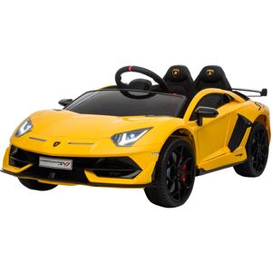 HOMCOM Elektroauto für Kinder Lamborghini svj lizenziert Kinderfahrzeug Kinderauto für 3-8 Jahre mit Fernsteuerung 2 x 550 Motoren MP3/USB Licht Musik