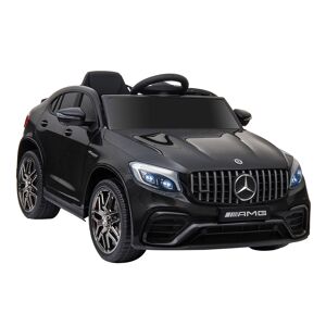 HOMCOM Kinderfahrzeug Mercedes-Benz AMG GLA45 lizenzierter Elektroauto mit Fernbedienung 2 x 35W Motoren MP3 Sicherheitsgurt 37-60 Monate Schwarz