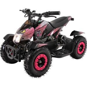 Actionbikes Motors Elektro-Kinderquad Cobra, 800 Watt, bis 30 km/h, ab 5 Jahren, Federung, 3x 12V-Akku, Scheibenbremsen (Pink/Schwarz)