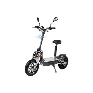 eFlux Vision X2, E-Scooter mit Straßenzulassung und Sitz, bis 45km/h, 1500 Watt, Scheibenbremsen, LED (Grau)