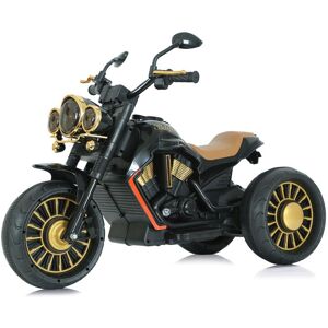 Chipolino Kinder Elektromotorrad Enduro Licht, Musik, 2 Motoren, bis 3 km/h schwarz