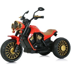 Chipolino Kinder Elektromotorrad Enduro Licht, Musik, 2 Motoren, bis 3 km/h rot