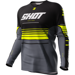 Shot Race Gear Crossshirt Shot Draw Peak Neon Gelb Kinder YS