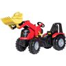 Tretfahrzeug ROLLY TOYS "X-Trac Premium" Tretfahrzeuge rot Kinder Kettcar Tretfahrzeug Kindertraktor mit Lader