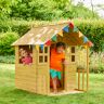 Spielhaus 50NRTH "»Holz Spielhaus, Villa«" Spielhäuser beige (natur) Kinder Spielhaus Natur, 137x121x140 cm