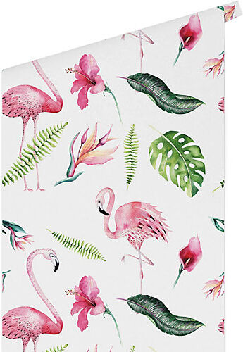 Mustertapete Kvilis - Tropicana-Flamingo 02 mehrfarbig