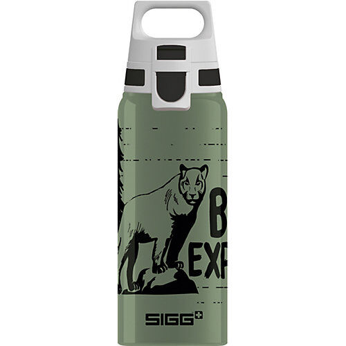 SIGG Alu-Trinkflasche WMB ONE Brave Mountainlion , 600 ml grün-kombi