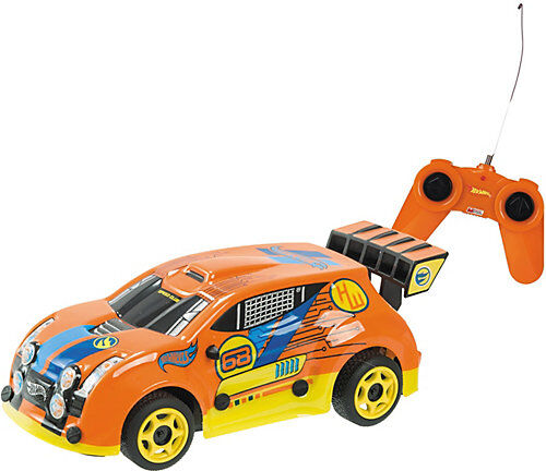 Happy People Hot Wheels Fast 4WD - Ferngesteuertes Auto, orange, 8 km/h, mit voller Lenkfunktion