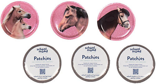 School-Mood Patchy-Set Ponys, 6-tlg. pink