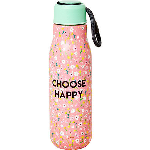 rice "Edelstahl Trinkflasche ""CHOOSE HAPPY"",  500ml rosa"