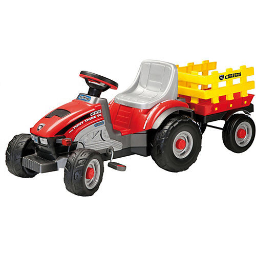 Peg Perego Traktor Mini Tony Tigre (mit Anhänger) mehrfarbig