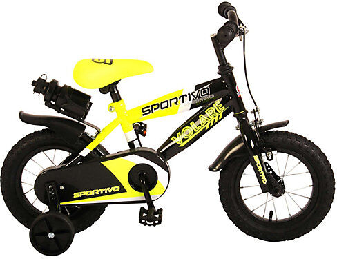 Volare Sportivo Kinderfahrrad - Jungen - 12 Zoll - Neon Gelb Schwarz neongelb