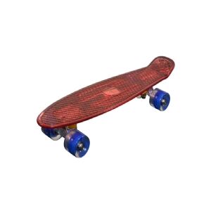 MCU-Sport Rød Transparent LED Skateboard m/LED Lys + ABEC7