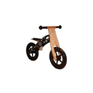 MegaLeg Træ Sort Løbecykel med rigtige hjul med luft