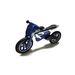MegaLeg Løbe Motorcykel i træ med rigtige lufthjul, Blå
