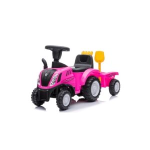 MegaLeg New Holland T7 Gå-Traktor med Trailer og værktøj, Pink