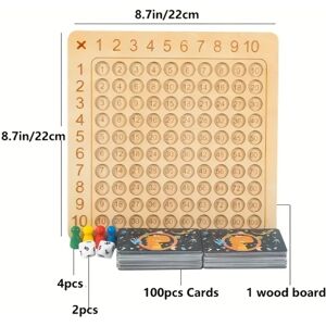 waner Træbrætspil til matematik multiplikation - Pædagogisk legetøj til børn over 3 år - Forældre-barn-spil til undervisning og sjov!