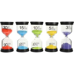 5 stk Børne Sportslegetøj Sand Timer Børn Glas Timeglas Sand Timer Smuk Timeglas Liquid Bubbler Timer Sand Timer