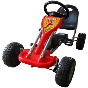 vidaXL pedal-gokart rød