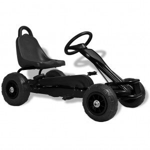 vidaXL Kart De Pedales Con Neumáticos Negro