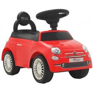 vidaXL Coche Correpasillos Fiat 500 Rojo