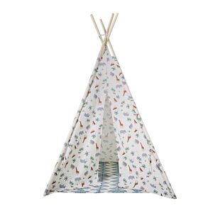 Maisons du Monde Tipi infantil color crudo estampado con alfombra