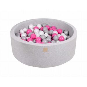 MeowBaby Gris claro piscina de bolas: gris/blanco/rosa claro h30