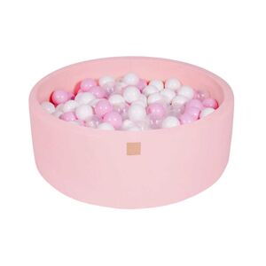MeowBaby Piscina rosa empolvado bolas blancas, rosas y transparentes Al. 30 cm