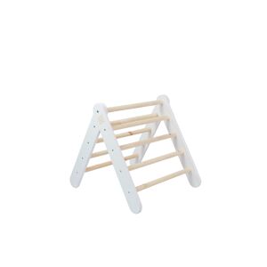 MeowBaby Escalera de madera Montessori blanca