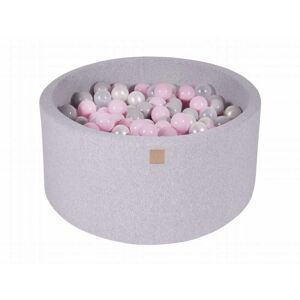 MeowBaby Gris claro piscina de bolas transparente/rosa pastel/perla/gris h40