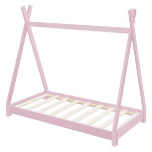 ML-Design Cama infantil madera rosa 147,5 x 137 x 77,5 cm