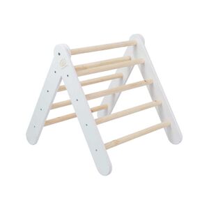 MeowBaby Escalera plegable para niños 60x61 cm, de madera, blanco