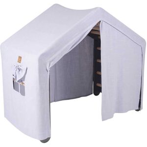 MeowBaby Casa grande con escalera plegable para niños gris, carpa gris-azul