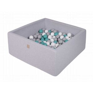 MeowBaby Gris claro piscina de bolas: turquesa/gris/blanco h40