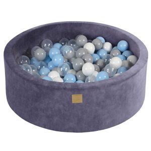 MeowBaby Gris azul piscina de bolas: bebe azul/gris/blanco/transparente h30