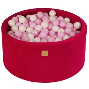 MeowBaby Magenta piscina de bolas: blanco/rosa pastel h40cm