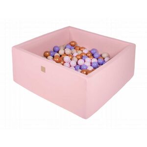 MeowBaby Rosa piscina de bolas: dorado/beige/rosa pastel/lila h40