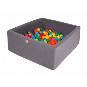 MeowBaby Gris oscuro piscina de bolas: amarillo/rojo/verde/naranja/azul h40