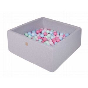 MeowBaby Gris claro piscina de bolas: azul/menta/rosa claro/rosa pastel h40