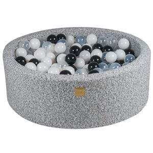 MeowBaby Gris melange piscina de bolas: negro/blanco/transparente h30